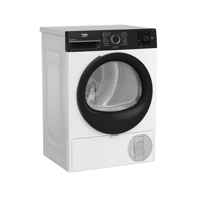 Beko BM3T38239WBB szabadonálló hőszivattyús szárítógép, 8 kg, Steam Cure funkció, FreshCaps