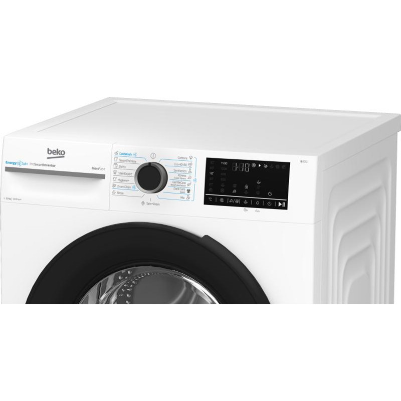 Beko BM3WFU410415WB Szabadonálló keskeny elöltöltős mosógép, 10 kg, 1400 f Beko BM3WFU410415WB Szabadonálló keskeny elöltöltős mosógép, 10 kg, 1400 f