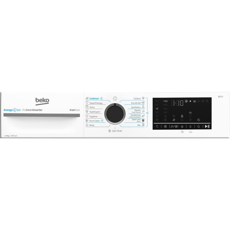 Beko BM3WFU410415WB Szabadonálló keskeny elöltöltős mosógép, 10 kg, 1400 f Beko BM3WFU410415WB Szabadonálló keskeny elöltöltős mosógép, 10 kg, 1400 f