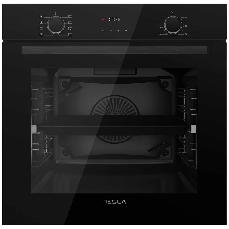 Tesla BO900FBFA beépíthető sütő, 81 liter, A, 10 funkció, hőlégkeverés, érintővezérlés, air fryer funkció, fekete