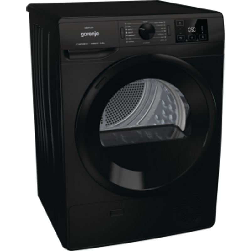 Gorenje DNE82/BGN hőszivattyús szárítógép, 8 kg, fekete szín