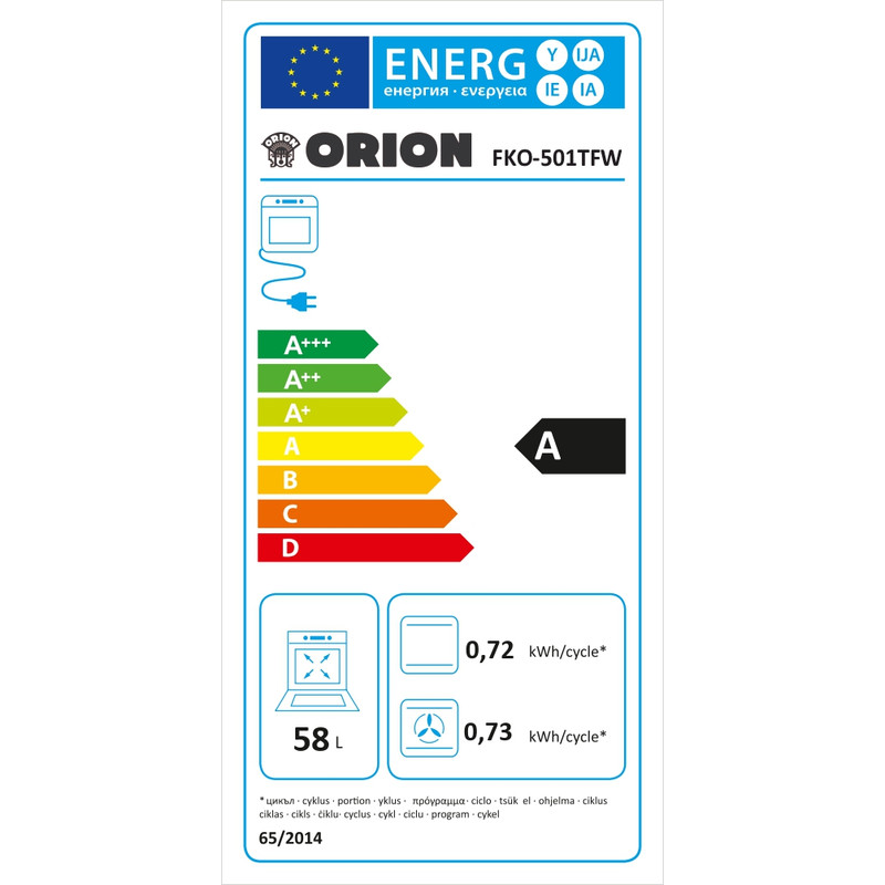Orion FKO501TFW szabadonálló fehér kombinált tűzhely multifunkcióval Orion FKO501TFW szabadonálló fehér kombinált tűzhely multifunkcióval