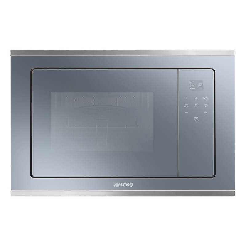 SMEG MIKROHULLÁMÚ SÜTŐ, Classic design, beépíthető, 20 liter, inox
