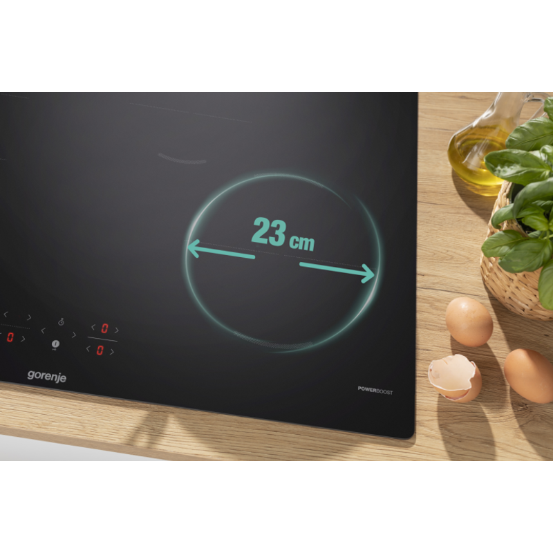 Gorenje GI821FM beépíthető 80 cm széles indukciós főzőlap, 4 zóna, touch controll vezérlés, BridgeZone, edényfelismerés Gorenje GI821FM beépíthető 80 cm széles indukciós főzőlap, 4 zóna, touch controll vezérlés, BridgeZone, edényfelismerés