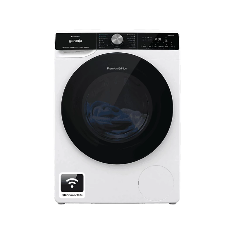 Gorenje WNS94A1TWIFI elöltöltős mosógép, 9 kg, 1400 f, gőzprogramok, inverter motor, Wifi-Connect Life, DoseAid, Total AquaStop, Dobvilágítás, A-10% osztály