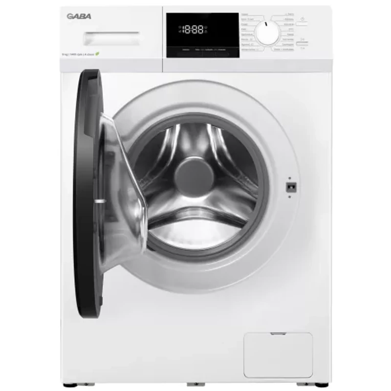 Gaba GTW-914A Elöltöltős mosógép, 9 kg, 1400 f, A-10%, magyar nyelvű kezelőpanel Gaba GTW-914A Elöltöltős mosógép, 9 kg, 1400 f, A-10%, magyar nyelvű kezelőpanel