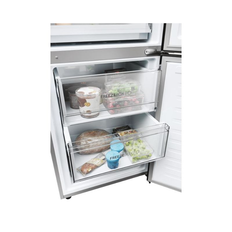 Haier HDPW3618DNPK kombi hűtő Inox No Frost, 352 L