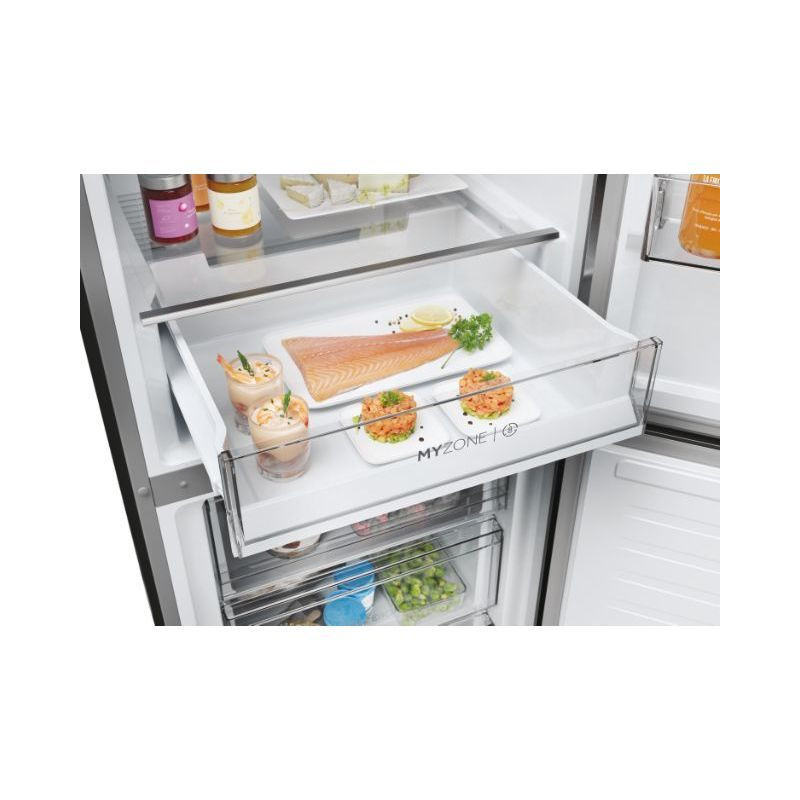 Haier HDPW3618DNPK kombi hűtő Inox No Frost, 352 L