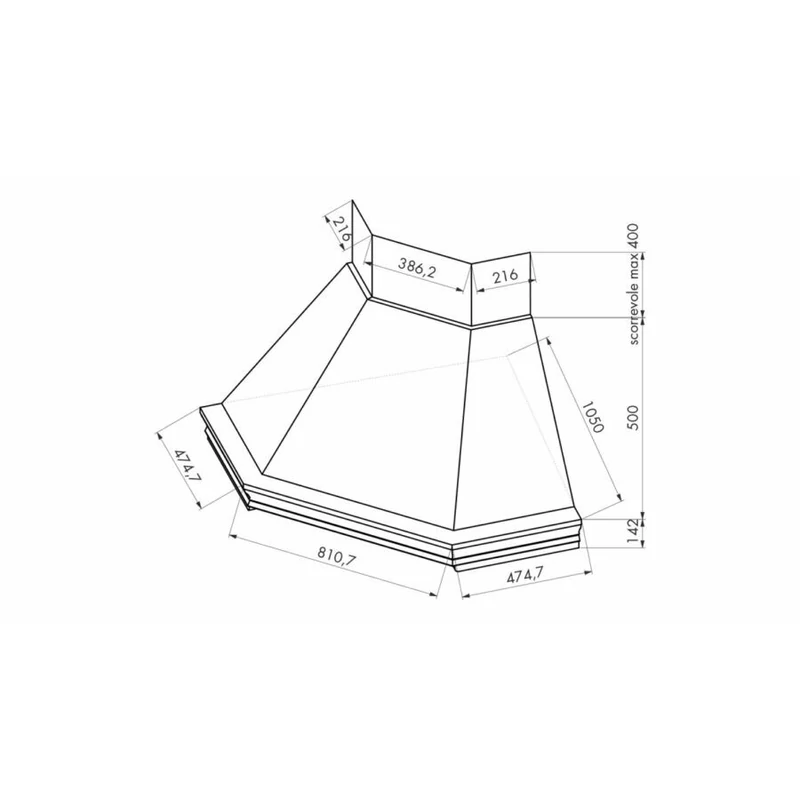 Kdesign CLASSICA ANGOLO 105 T600 sarok páraelszívó