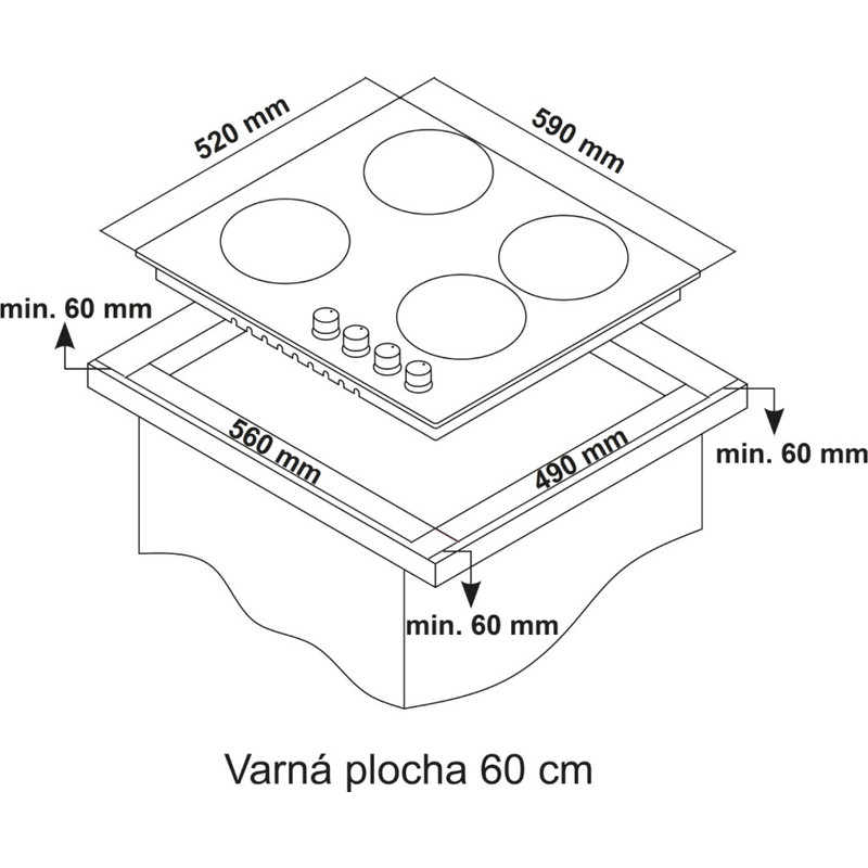 Kluge KPG6010WG beépíthető gáz főzőlap, 60 cm, fehér üveg, WOK égő Kluge KPG6010WG beépíthető gáz főzőlap, 60 cm, fehér üveg, WOK égő
