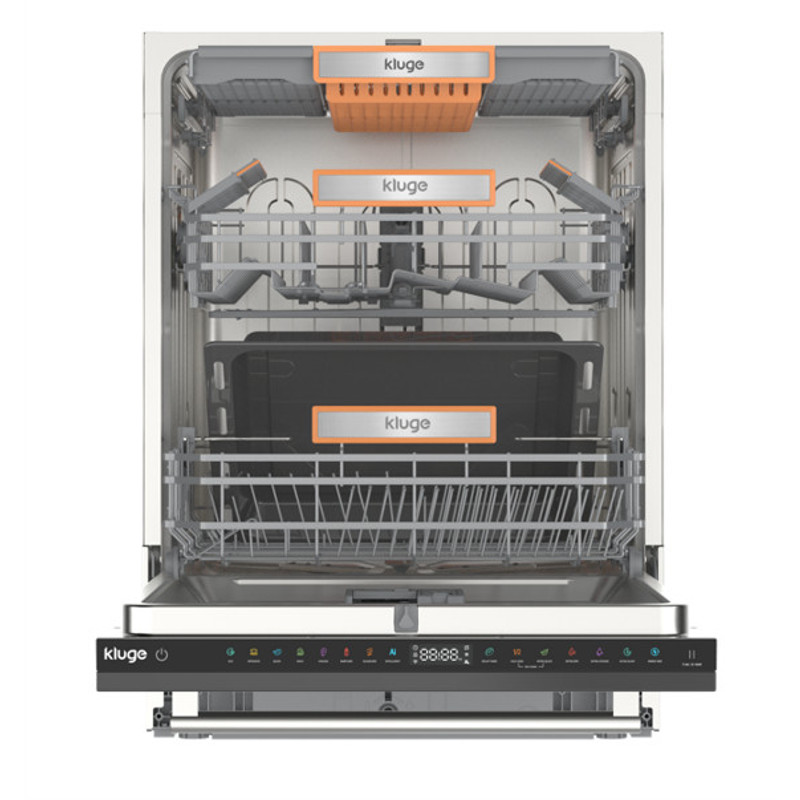 Kluge KVD6300XL beépíthető mosogatógép, 60 cm, 16 teríték, időkijelző a padlón Kluge KVD6300XL beépíthető mosogatógép, 60 cm, 16 teríték, időkijelző a padlón