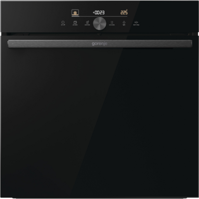 Gorenje BOS6747A05DG Beépíthető multifunkciós sütő, 12 mód, Extra steam, 77 liter HomeMadePlus, "A+" , GentleClose lassú ajtózáródás, GentleOpen - lecsapodás nélküli ajtónyitás, teleszkópos sütősín két szinten, fekete üveg előlappal