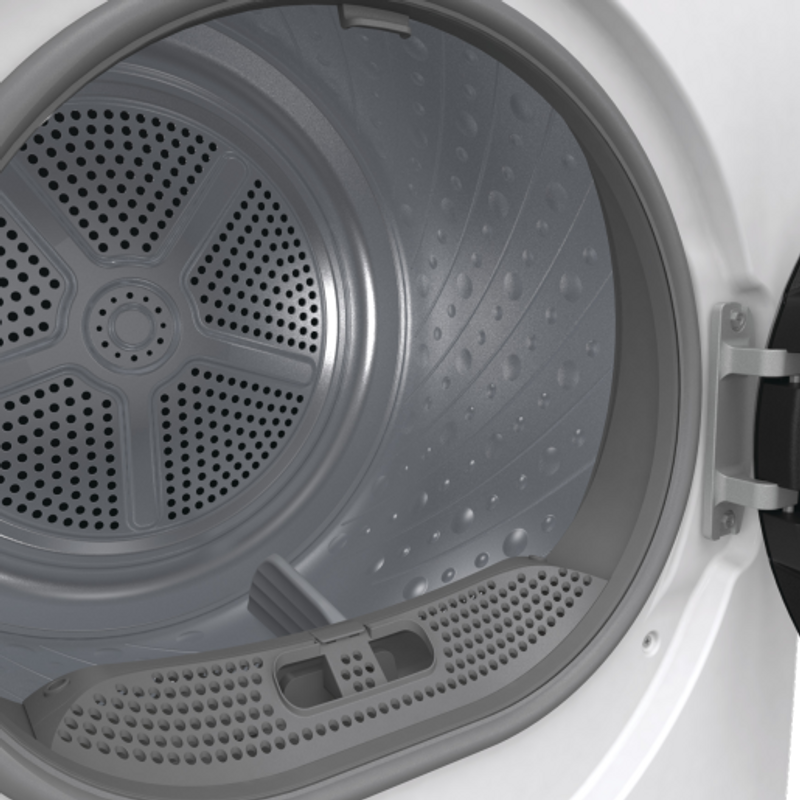 Gorenje D2HNE7E ESSENTIAL+, 7 kg , "E" , hőszivattyús, LED képernyő érintőgombokkal, ReFresh és gyűrődésmentesítő program, 84,5/59,5/51cm, fehér-fekete szín