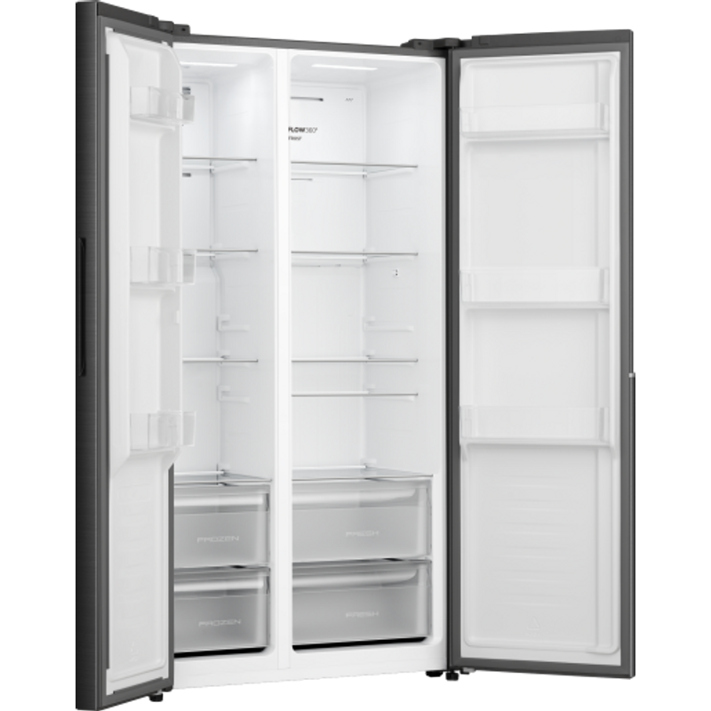 Gorenje NRS917E41BX Side by Side hűtő, 347/197l, "E" , TOTAL NO-FROST, INVERTERES kompresszor, ConvertFreshZone , fekete-inox, 1786/911/615mm