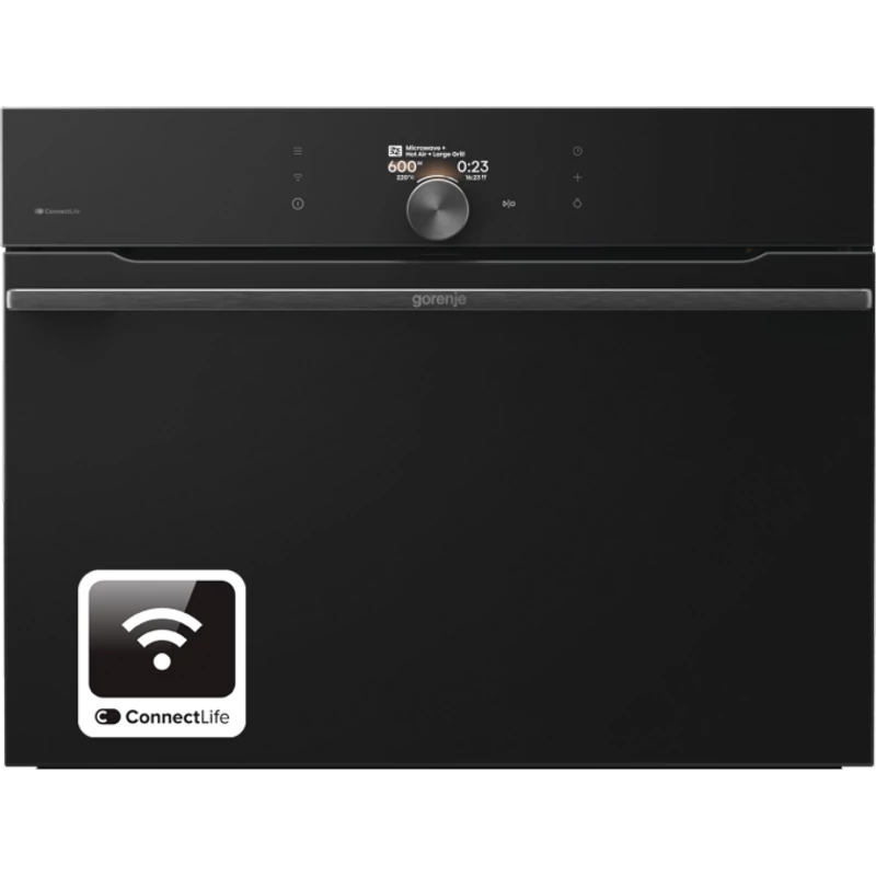 Gorenje BCM4058B Beépíthető sütő+mikró kombi, Wifi, kompakt máret 45 cm magas