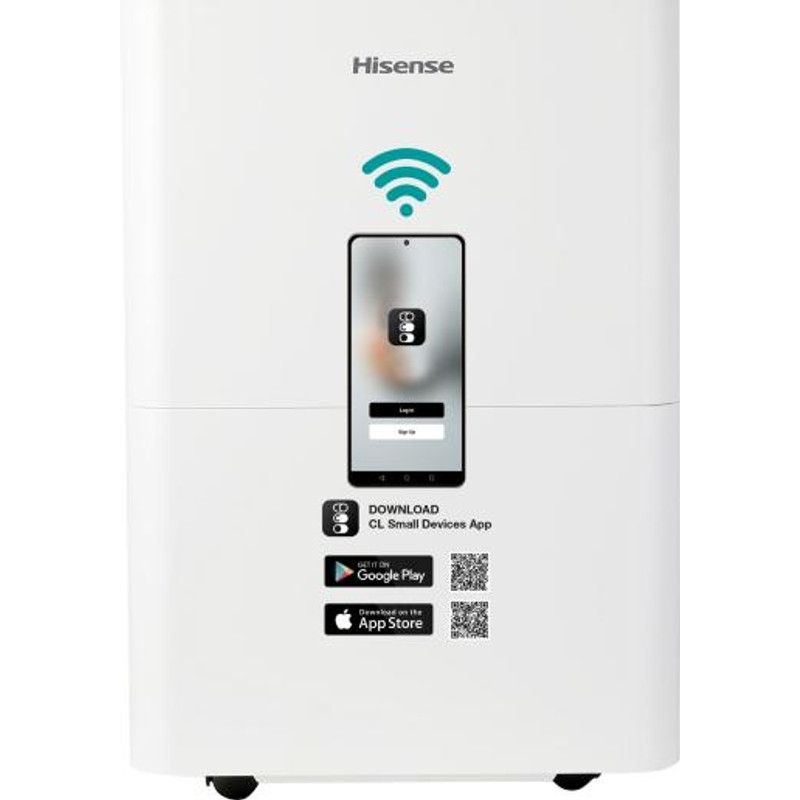 Hisense D20HW páramentesítő, 20 L/nap, 60-90 m2 területre javasolt, WiFi, ConnectLife applikáció Hisense D20HW páramentesítő, 20 L/nap, 60-90 m2 területre javasolt, WiFi, ConnectLife applikáció