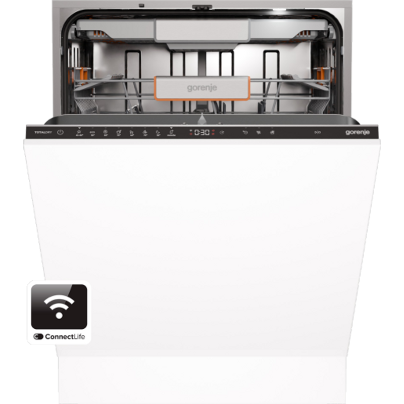 Gorenje GV693A65AD Teljesen beépíthető mosogatógép, 3. kosár, 16 teríték, 7 program, AutoDose, belső világítás, padlófény, csendes 38 dB(A)