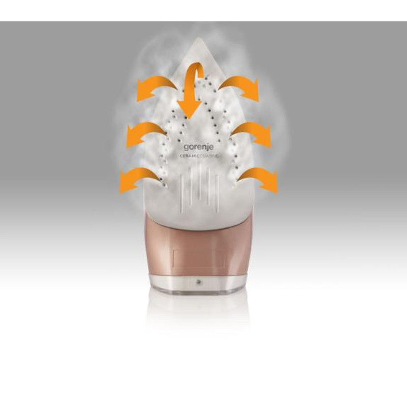 Gorenje SIH3200WR gőzölős vasaló, 3200W, kerámia talp, 40/105 g/perc gőzlöket, fehér/rosegold Gorenje SIH3200WR gőzölős vasaló, 3200W, kerámia talp, 40/105 g/perc gőzlöket, fehér/rosegold