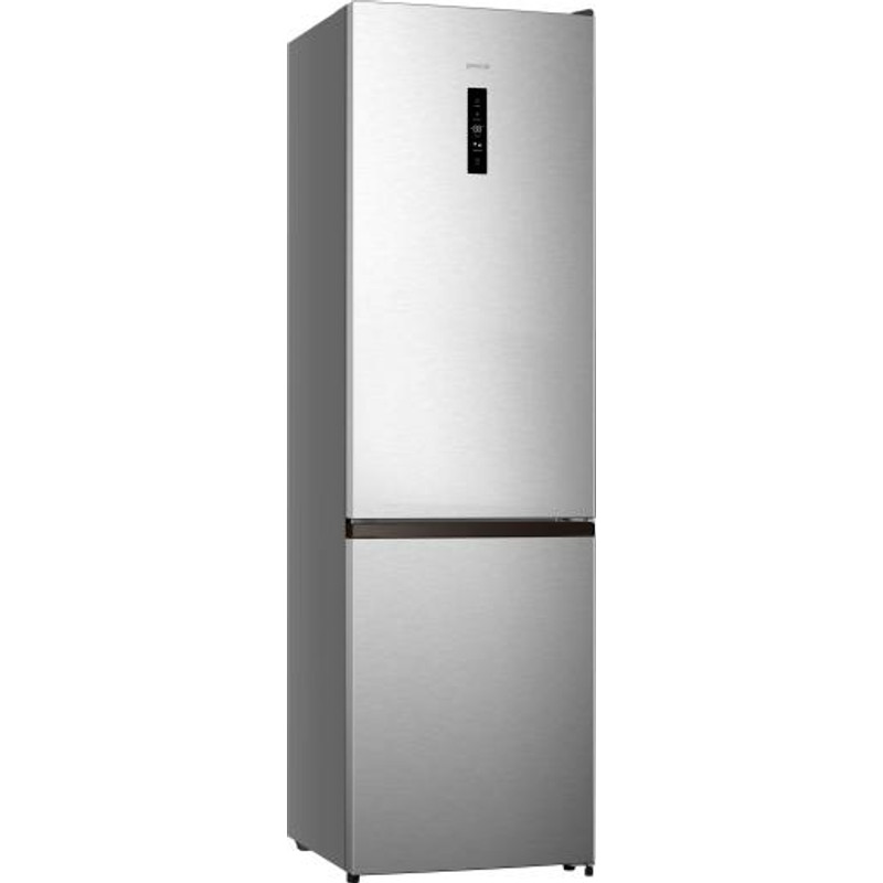 Gorenje NRK620EAXL4 Alulfagyasztós kombi hűtőszekrény - Integrált fogantyúval 238/98l, "E" , TOTAL NO FROST , külső kijelző az ajtón érintővezérléssel, CRIPS ZONE , ConvertFreshZone inox, 200,4x59,5x59cm