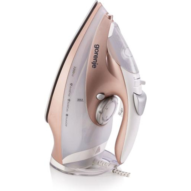 Gorenje SIH3200WR gőzölős vasaló, 3200W, kerámia talp, 40/105 g/perc gőzlöket, fehér/rosegold Gorenje SIH3200WR gőzölős vasaló, 3200W, kerámia talp, 40/105 g/perc gőzlöket, fehér/rosegold