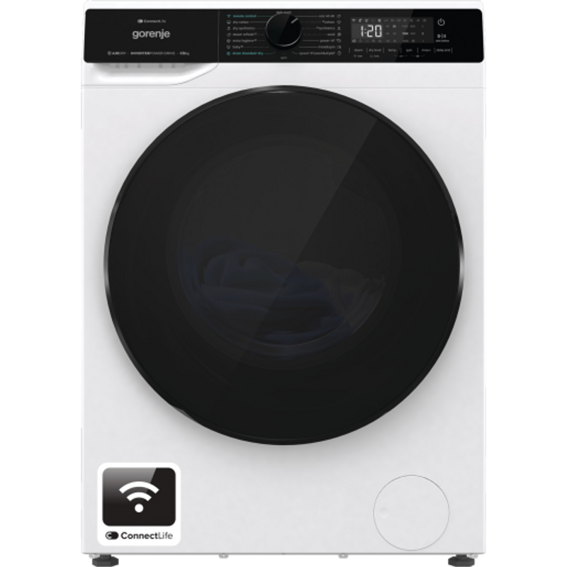Gorenje WD2PA854ADW MOSÓ-SZÁRÍTÓGÉP, 8/5kg, 1400f, WIFI + ConnectLife app. képes, INVERTERES motor, GŐZFUNKCIÓ 84,5x59,5x59cm