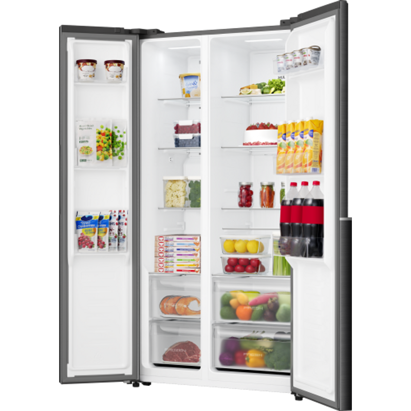 Gorenje NRS917E41BX Side by Side hűtő, 347/197l, "E" , TOTAL NO-FROST, INVERTERES kompresszor, ConvertFreshZone , fekete-inox, 1786/911/615mm