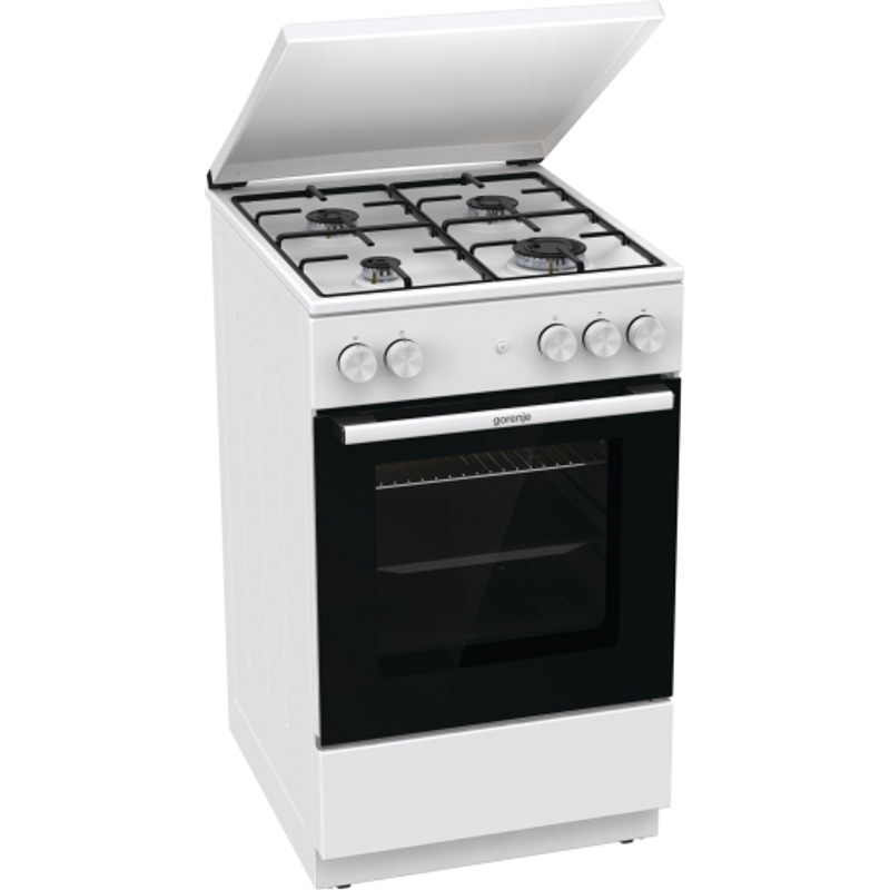 Gorenje GG5A14WJ Gáztűzhely, 4 gázégő, gázsütő, szikragyújtás, fém tetővel