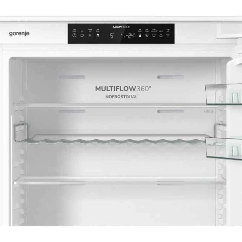 Gorenje NRKI619D61WFE Beépíthető kombinált hűtőszekrény, 208/76l TotalNoFrost, "E" , INVERTER kompresszor, CrispZone , FreshZone, 193x540x545mm Gorenje NRKI619D61WFE Beépíthető kombinált hűtőszekrény, 208/76l TotalNoFrost, "E" , INVERTER kompresszor, CrispZone , FreshZone, 193x540x545mm