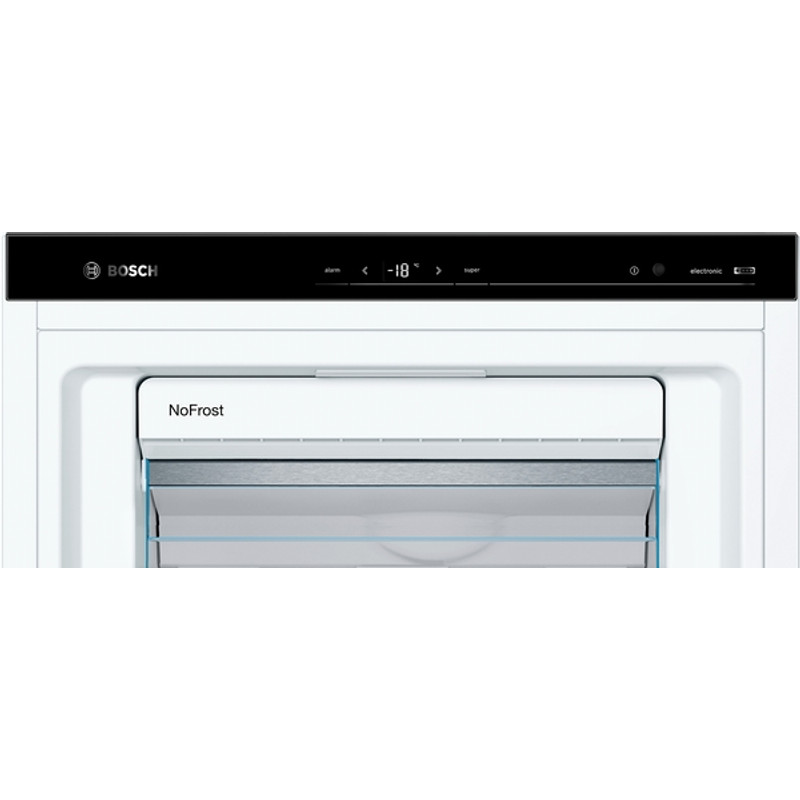 Bosch GSN58AWDV Szabadonálló Fagyasztószekrény - Serie6 - NoFrost - 365l nettó űrtartalom - 191x70x78cm - fehér - Energiaosztály: D - digitális kijelzés - Premium TouchControl vezérlés Bosch GSN58AWDV Szabadonálló Fagyasztószekrény - Serie6 - NoFrost - 365l nettó űrtartalom - 191x70x78cm - fehér - Energiaosztály: D - digitális kijelzés - Premium TouchControl vezérlés