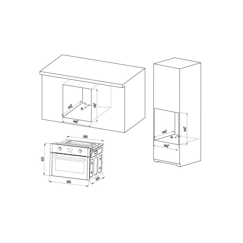 MPM MPM-63-BOK-24 Beépíthető elektromos sütő 45 CM MAGAS!