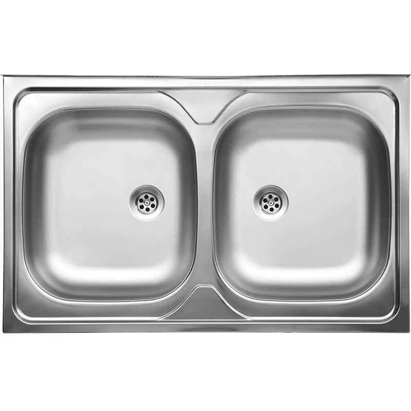 LAVEO LON 50 2M teletetős kétmedencés inox mosogató szifonnal
