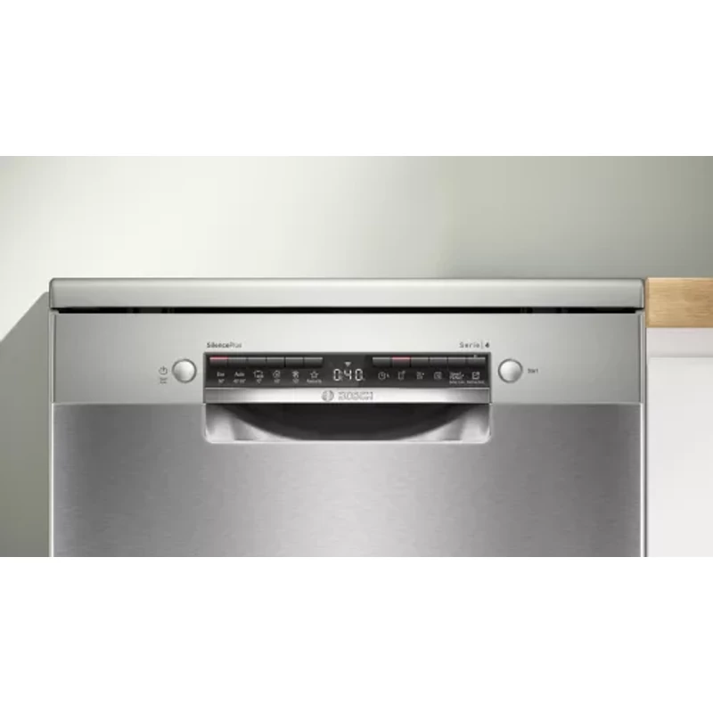 Bosch SMS4HMI08E Szabadonálló mosogatógép , Serie 4 , Home Connect , Szálcsiszolt acél , 14 teríték , C , 6 program , VarioFlex kosárrendszer , VarioDrawer , 9 l , 44 dB(A) Bosch SMS4HMI08E Szabadonálló mosogatógép , Serie 4 , Home Connect , Szálcsiszolt acél , 14 teríték , C , 6 program , VarioFlex kosárrendszer , VarioDrawer , 9 l , 44 dB(A)