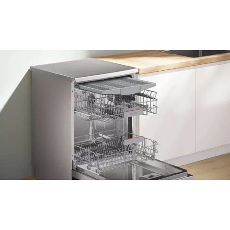Bosch SMS4HMI08E Szabadonálló mosogatógép , Serie 4 , Home Connect , Szálcsiszolt acél , 14 teríték , C , 6 program , VarioFlex kosárrendszer , VarioDrawer , 9 l , 44 dB(A) Bosch SMS4HMI08E Szabadonálló mosogatógép , Serie 4 , Home Connect , Szálcsiszolt acél , 14 teríték , C , 6 program , VarioFlex kosárrendszer , VarioDrawer , 9 l , 44 dB(A)