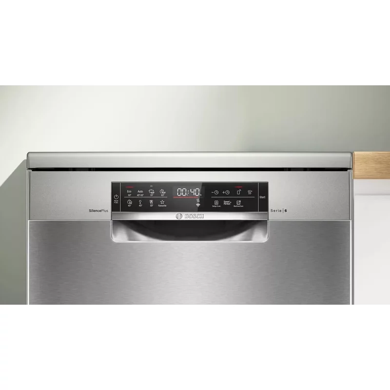 Bosch SMS6ECI12E Szabadonálló Mosogatógép - Serie 6 - Home Connect - Nemesacél - 14 teríték - Energiaosztály:A - 8 program - 5 opció Bosch SMS6ECI12E Szabadonálló Mosogatógép - Serie 6 - Home Connect - Nemesacél - 14 teríték - Energiaosztály:A - 8 program - 5 opció
