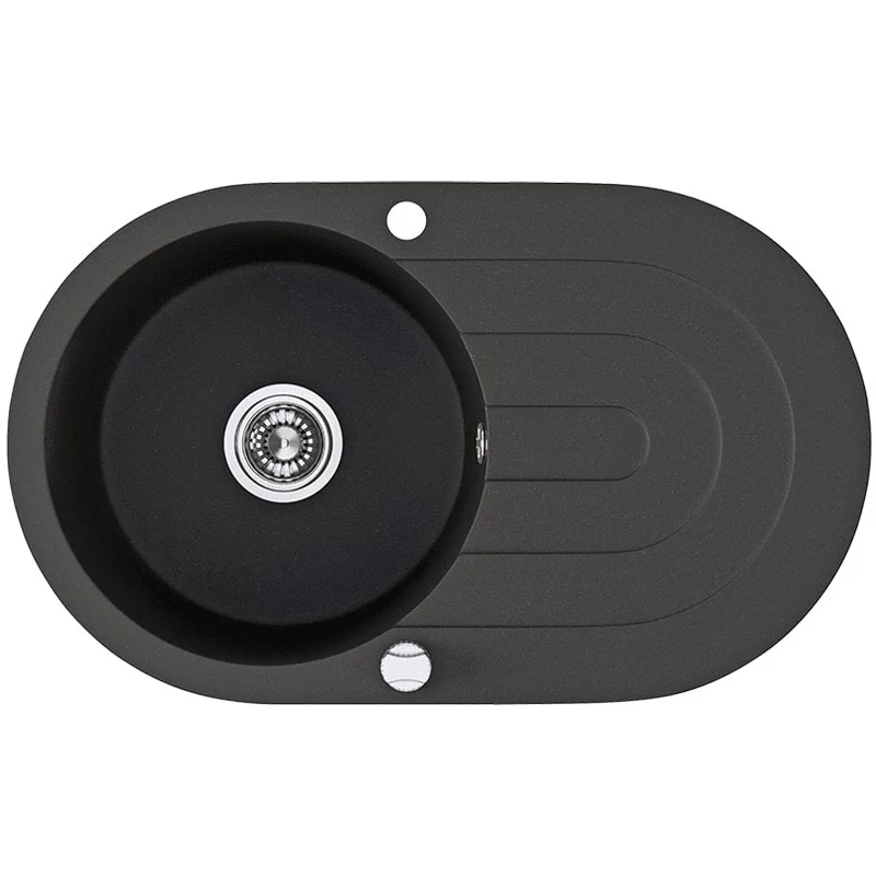 DAFNE egykör cseptálcás mosogató, fekete