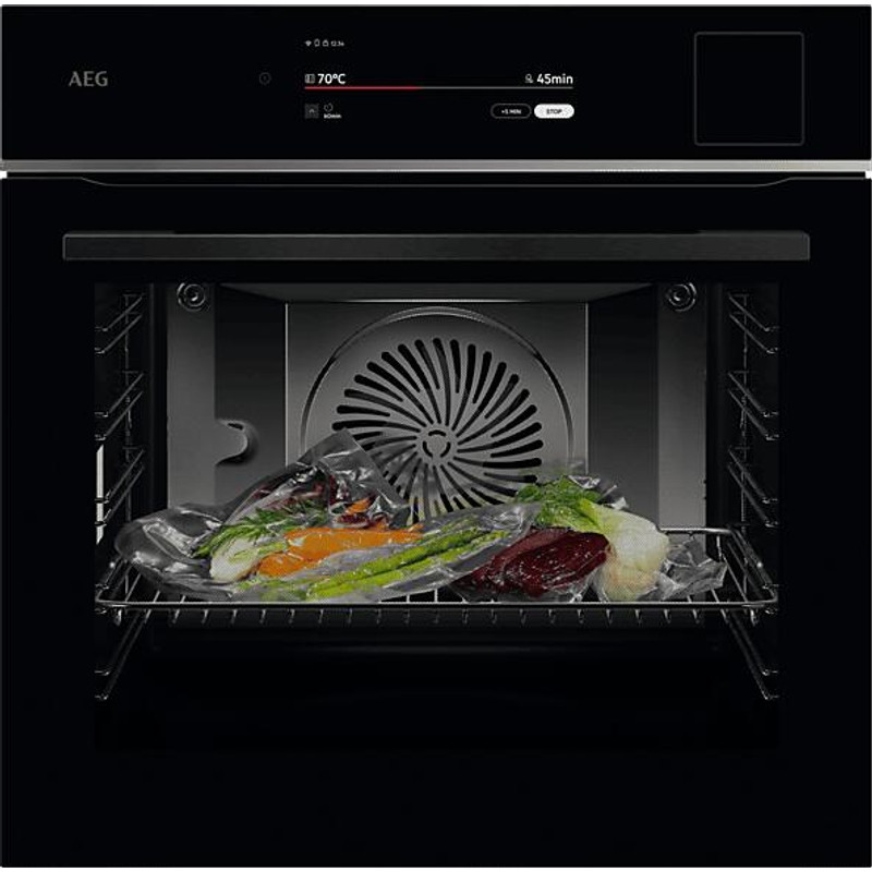 AEG TP9SB831AB SteamPro/ProAssist beépíthető gőzsütő, maghőmérő, SousVide, Steamify, Wifi, gőztiztítás