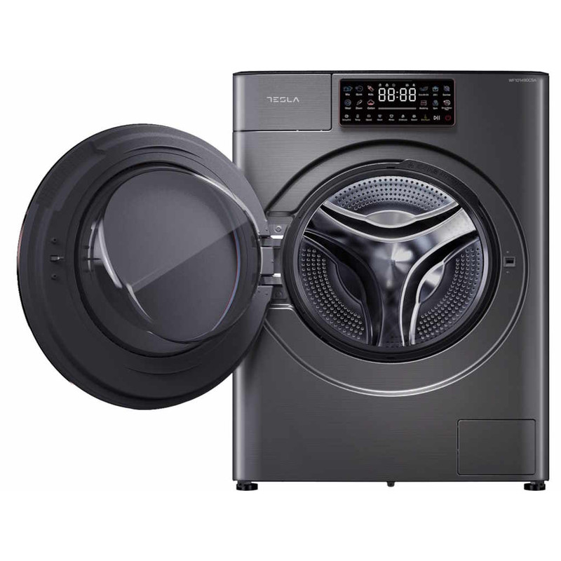 Tesla WF101490CSA szabadonálló ANTRACIT színű elöltöltős mosógép, 10 kg/ 1400f, inverter motor + Ajándék Vasaló IR380BA