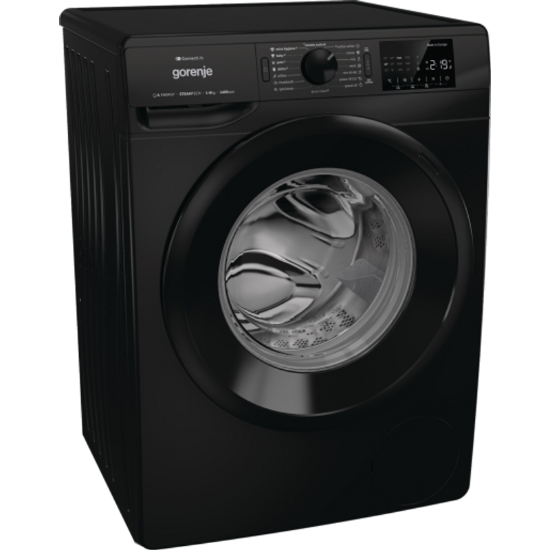 Gorenje WPNEI84A1SW/B szabadonálló elöltöltős mosógép, 8 kg, 1400 f, Inverteres motor, gőz funkciók, Wifi