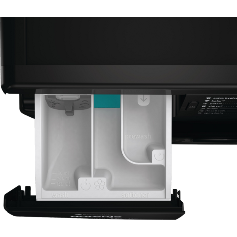 Gorenje WPNEI84A1SW/B szabadonálló elöltöltős mosógép, 8 kg, 1400 f, Inverteres motor, gőz funkciók, Wifi
