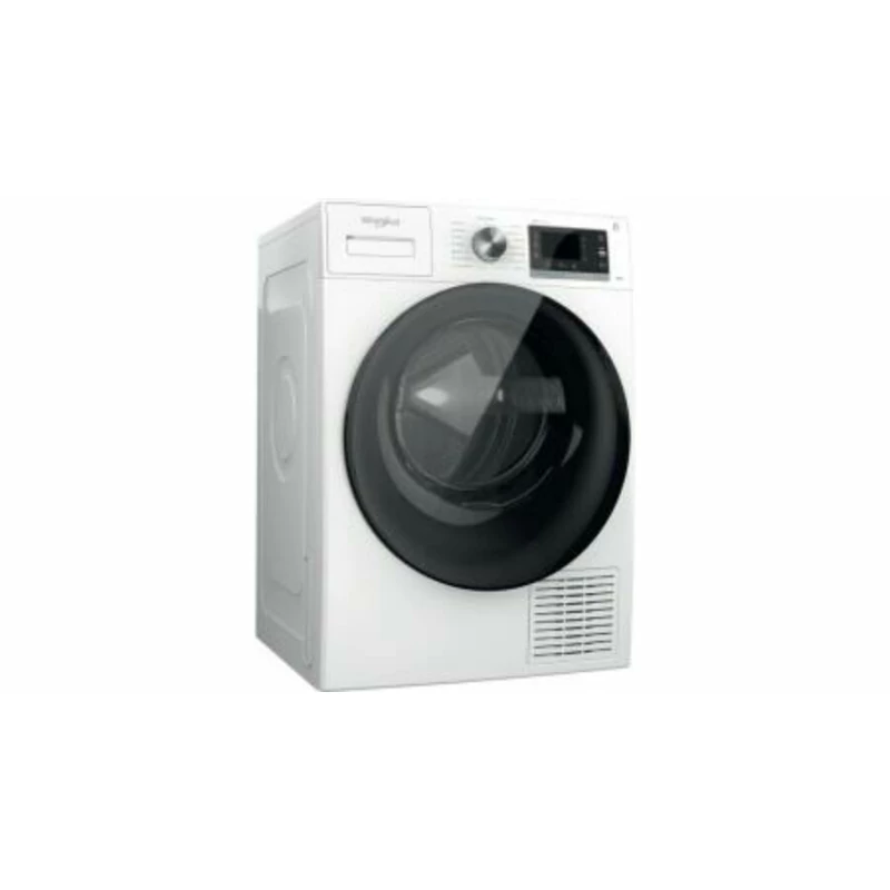 Whirlpool W7D94WBEE szabadonálló hőszivattyús szárítógép, A+++, 9 kg, magyar nyelvű szöveges LCD kijelző, BPM motor, 6. Érzék funkció, fehér készülék, fekete ajtó