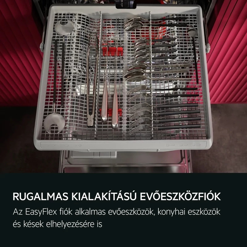 AEG GI6210D2SG Beépíthető mosogatógép, QuickSelect kezelőpanel, EasyFlex fiók, 14 teríték