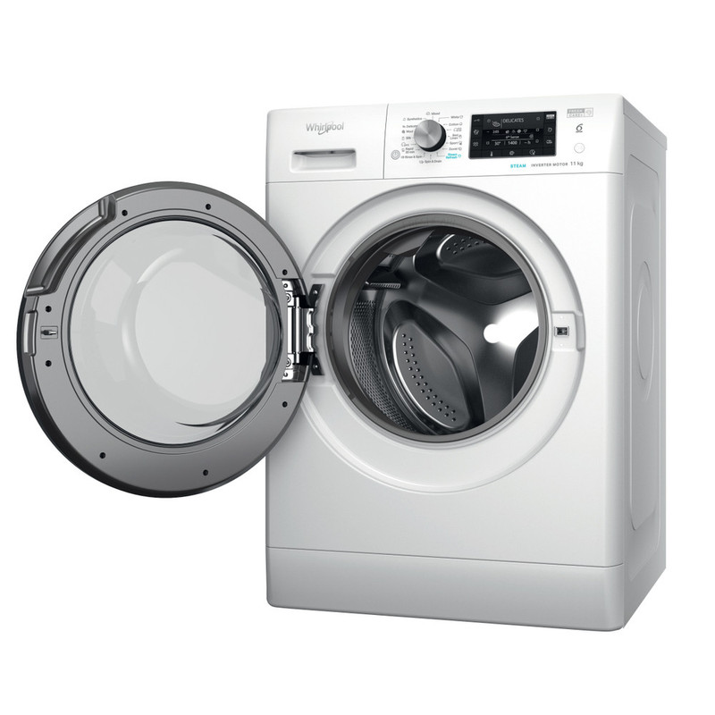 WHIRLPOOL FFD11489BVEE Elöltöltős gőzfunkciós mosógép "Direct Injection" víztakarékos rendszerrel, "A-20%" 1400 f, 11 kg , extra csendes inverter motor, szöveges magyar nyelvű LCD kijelző, SoftMove™ , 6. Érzék funkció, FreshCare+ WHIRLPOOL FFD11489BVEE Elöltöltős gőzfunkciós mosógép "Direct Injection" víztakarékos rendszerrel, "A-20%" 1400 f, 11 kg , extra csendes inverter motor, szöveges magyar nyelvű LCD kijelző, SoftMove™ , 6. Érzék funkció, FreshCare+