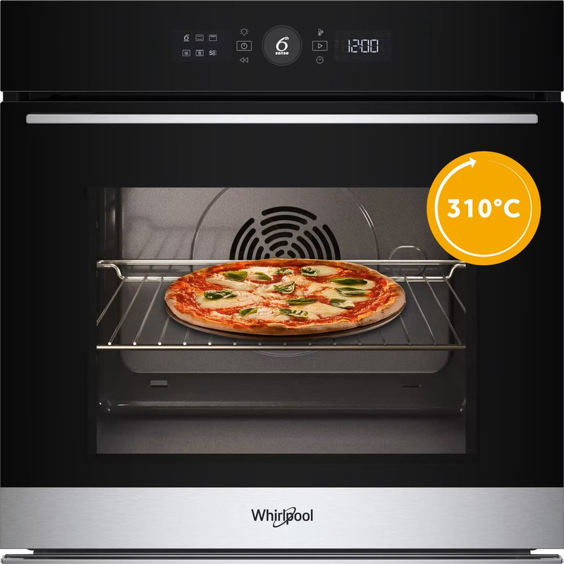 Whirlpool WOI5S8HM1SXA Beépíthető Sütő inox, finoman csukódó sütőajtó, MF8, SmartClean (hidrolitikus) sütőtisztítás, "A+", Airfry, HH Pizza, Steam+, teleszkópos sütősín,73 liter Whirlpool WOI5S8HM1SXA Beépíthető Sütő inox, finoman csukódó sütőajtó, MF8, SmartClean (hidrolitikus) sütőtisztítás, "A+", Airfry, HH Pizza, Steam+, teleszkópos sütősín,73 liter