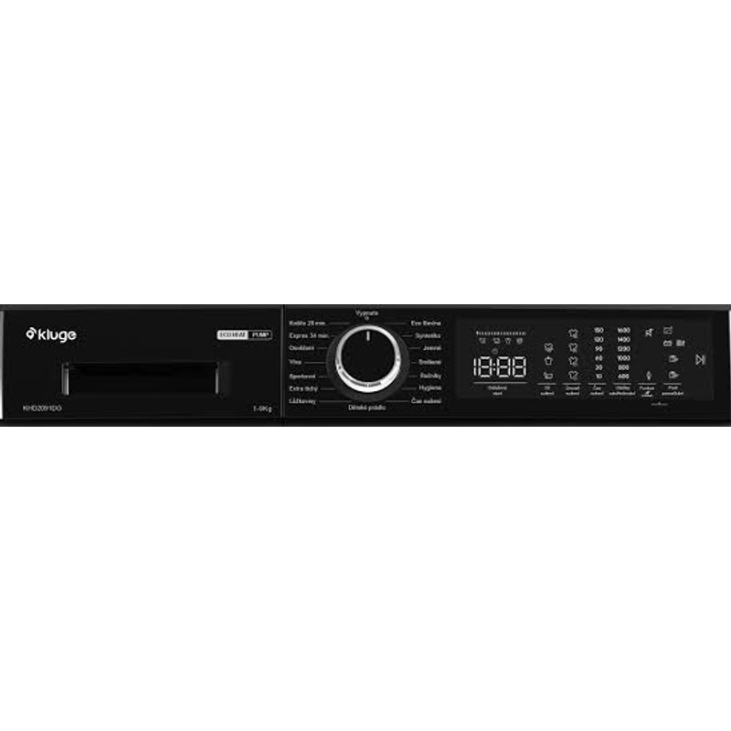 Kluge KHD2091DG előltöltős szárítógép, 60cm, SteamAssist 9Kg