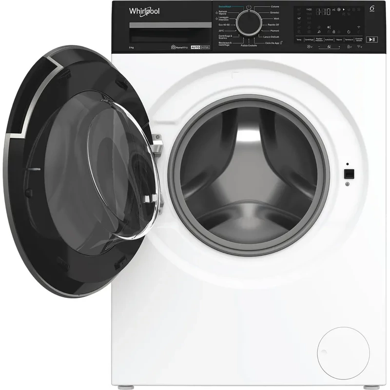WHIRLPOOL WPM912WADSEE Elöltöltős gőzfunkciós mosógép automata mosószeradagolással és HomeWhiz távoli eléréssel, "A-60%" 1400 f, 9kg , csendes inverter motor , nagyméretű digitális kijelző, 6. Érzék funkció, FreshCare+ WHIRLPOOL WPM912WADSEE Elöltöltős gőzfunkciós mosógép automata mosószeradagolással és HomeWhiz távoli eléréssel, "A-60%" 1400 f, 9kg , csendes inverter motor , nagyméretű digitális kijelző, 6. Érzék funkció, FreshCare+