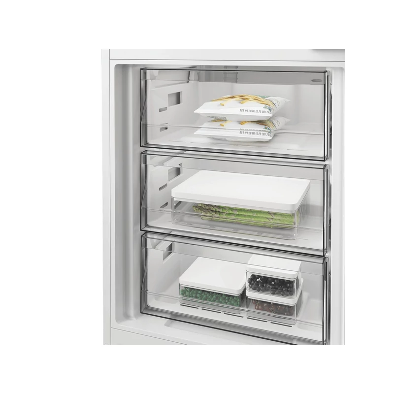 Whirlpool WHK2 5292 B4E Beépíthető kombinált hűtő 270L (194/76), E , Elektronikus vezérlés HomeWhiz WIFI+BLE támogatás, Adaptív hűtés akár 20%-os energiamegtakarítással, csúszópántos zsanér (sliding), 10 év kompresszor garanciával, 177,5x54x55cm