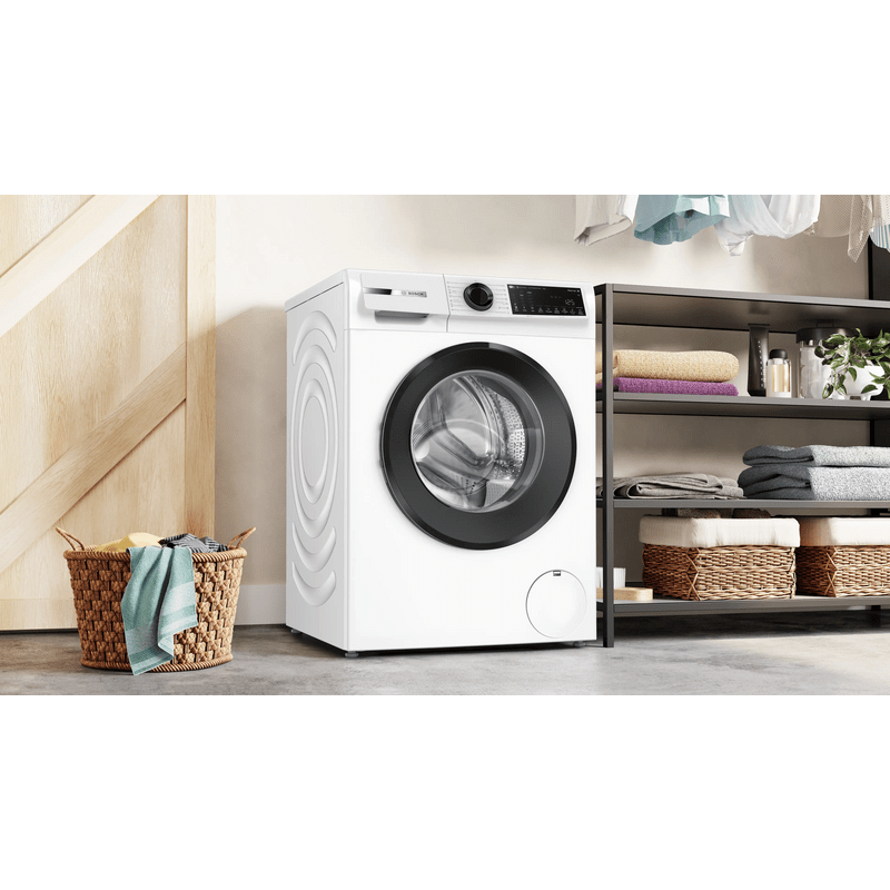 Bosch WGJ24401BY Elöltöltős mosógép , Serie6 , Home Connect , IronAssist gőzprogram , 9 kg , A , 1400 f , Fekete ajtó , Döntött TouchControl kijelző , AntiStain foltprogramok Bosch WGJ24401BY Elöltöltős mosógép , Serie6 , Home Connect , IronAssist gőzprogram , 9 kg , A , 1400 f , Fekete ajtó , Döntött TouchControl kijelző , AntiStain foltprogramok