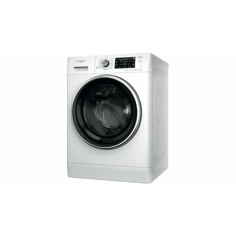 Whirlpool W6XW845WBEE elöltöltős mosógép, 8 kg, 1400 f., inverter motor, szöveges magyar nyelvű LCD