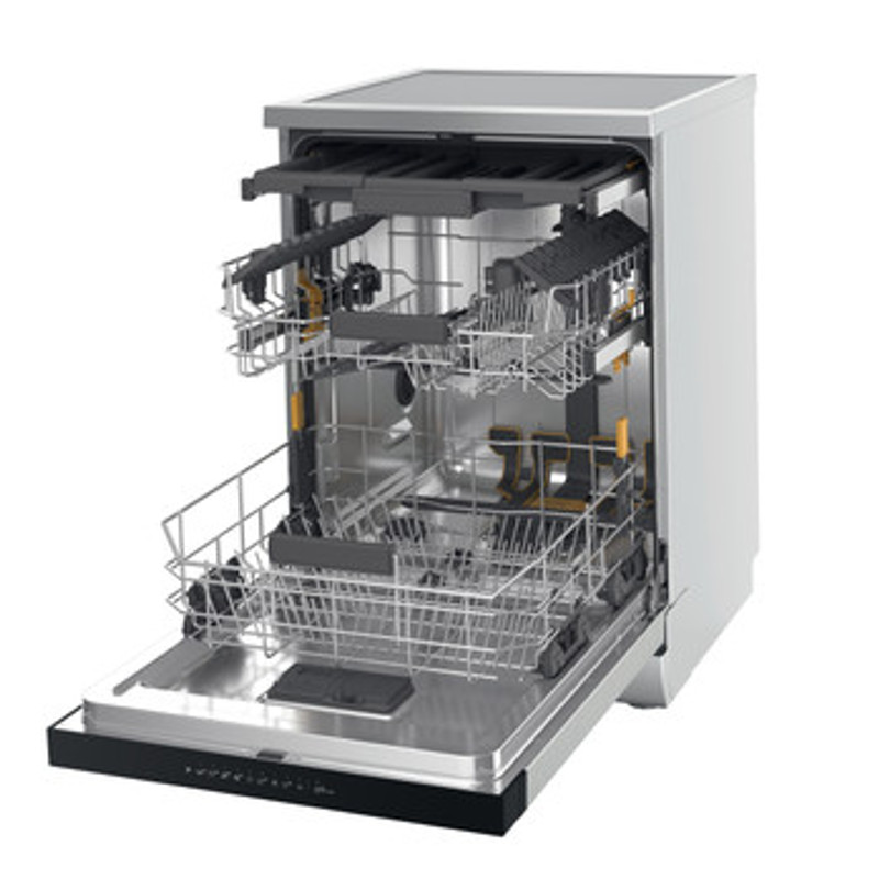 Whirlpool W7F HP33 X szabadonálló mosogatógép, 15 teríték, 10 program, 43dBA zajszint, inox, PowerClean, NaturalDry. 3. evőeszköz kosár Whirlpool W7F HP33 X szabadonálló mosogatógép, 15 teríték, 10 program, 43dBA zajszint, inox, PowerClean, NaturalDry. 3. evőeszköz kosár