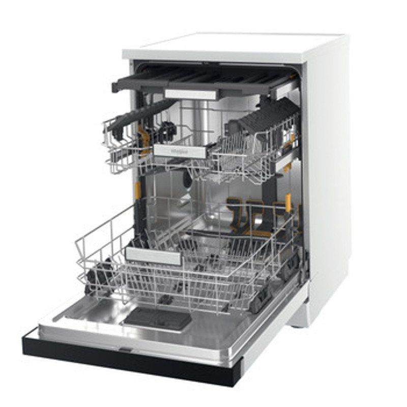 Whirlpool W7F HS51 szabadonálló mosogatógép, 15 teríték, 8 program, 41dBA zajszint, fehér, PowerClean, NaturalDry. 3. evőeszköz kosár Whirlpool W7F HS51 szabadonálló mosogatógép, 15 teríték, 8 program, 41dBA zajszint, fehér, PowerClean, NaturalDry. 3. evőeszköz kosár